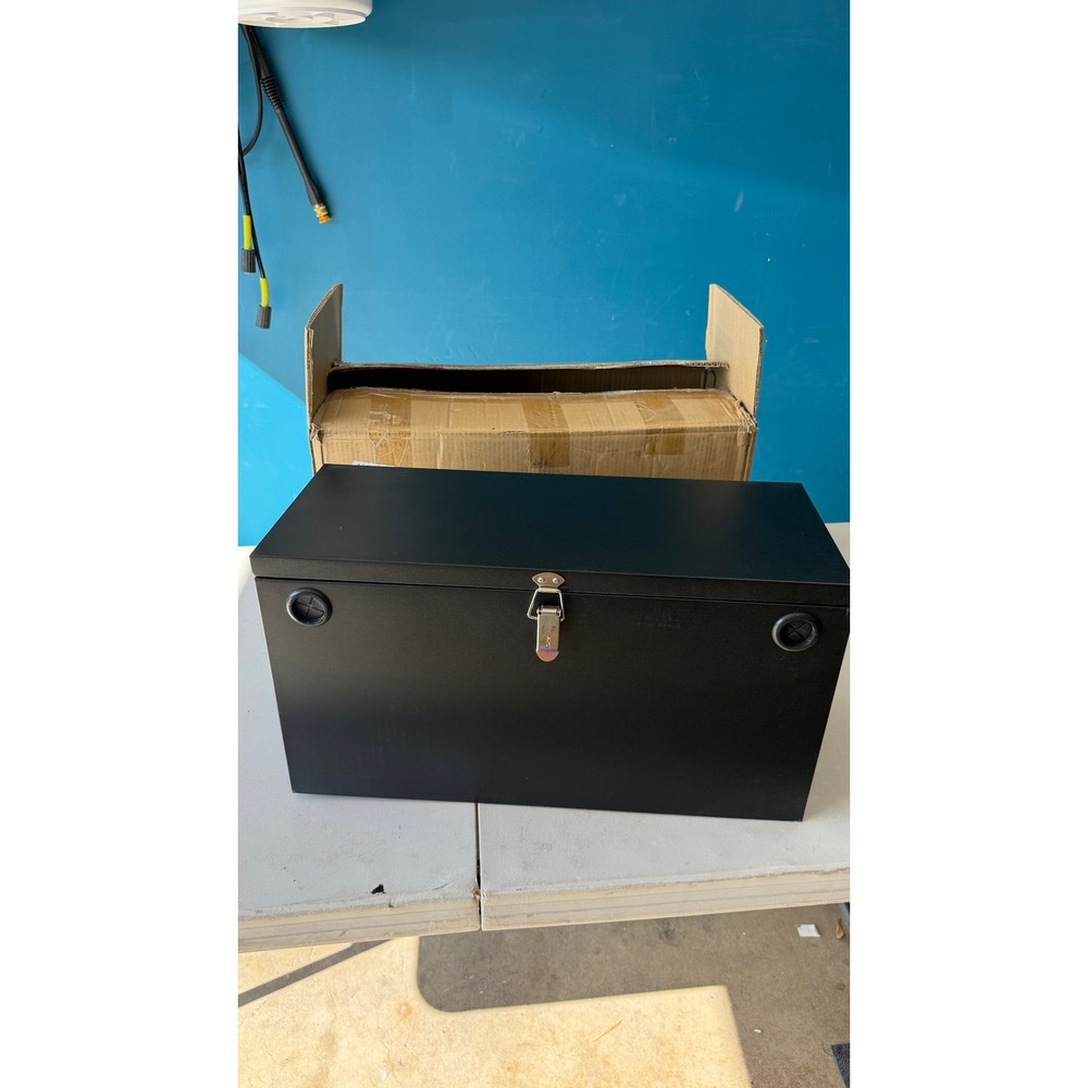Sidasu Stainless Steel Dual Battery Box Black for Trolling Motor RV Marine